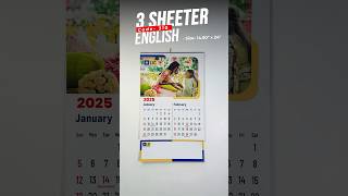 3 Sheeter Wall Calendar 2025  English  Code 310 [upl. by Ycnahc231]