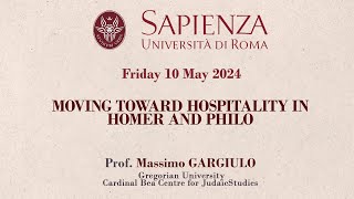 Prof M Gargiulo  Moving toward hospitality in Homer and Philo [upl. by Mcneely442]