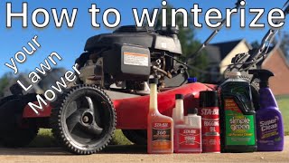 How to winterize your lawn mower plus how to use fogging oil [upl. by Niledam]