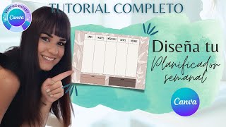 Planificador en Canva  Diseña tu propio planner semanal 💙 TUTORIAL CANVA 💙 [upl. by Bowra]