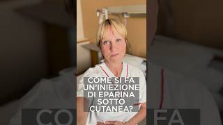 Nurse on social  Iniezioni terapia eparina sottocute [upl. by Earahs54]