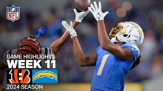 Cincinnati Bengals vs Los Angeles Chargers Game Highlights  NFL 2024 Season Week 11 [upl. by Ydna]