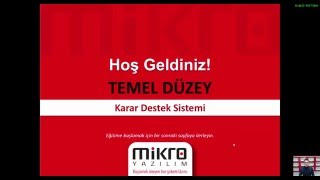 Mikro Yazılım Karar Destek Sistemi Eğitimi [upl. by Grogan23]