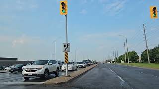 driving along Eglinton going to Tomken Rd in Toronto [upl. by Meehyrb]