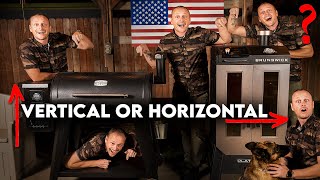 Vertical Vs Horizontal Smoker Which One Should YOU Buy verticalsmoker horizontalsmoker pellets [upl. by Allista]