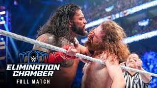 FULL MATCH — Roman Reigns vs Sami Zayn — Undisputed WWE Universal Title Elimination Chamber 2023 [upl. by Schuster587]