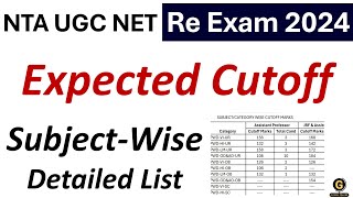 Expected Cutoff for UGC NET 2024  Minimum Qualifying Marks for JRF  Subject Wise Cutoff List [upl. by Ahsiemal143]