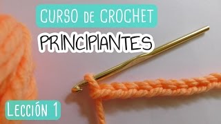 Crochet para principiantes Primeros pasos nudo de inicio y cadenas [upl. by Anyela249]