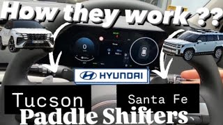 How do paddle shifters work on Hyundai Tucson and Santa Fe PHEV [upl. by Adyol]