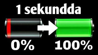 🔋BATAREKANI 1SEKUNDA 💯QILISH  TELEFON ZARYADINI BIR SEKUNDDA 100QILISH😰 ZARYADKA VZLOM QILISH [upl. by Aizahs]