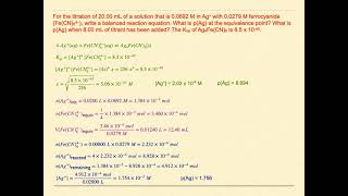 Lesson 45 Precipitation Titrations [upl. by Eocsor]