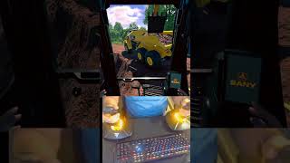 Excavator Simulator  Thrustmaster T16000M excavator simulator construction simulation [upl. by Leroi]