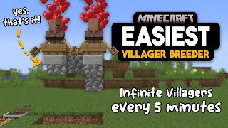 THIS is the EASIEST Villager Breeder in Minecraft  INFINITE Villagers Minecraft 120 [upl. by Aehcsrop]