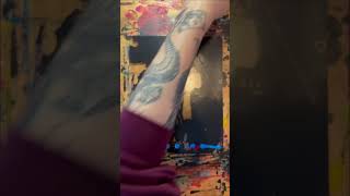 Artist is doing gel plate printing [upl. by Filmer931]