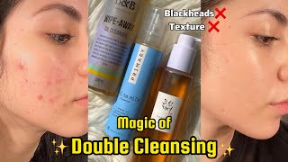 What is DOUBLE CLEANSING Start Oil Cleansing NOW ✨ [upl. by Dleifrag422]