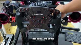 Fanatec ClubSport Formula v25x steering wheel upgrade for Fanatec GT DD Pro [upl. by Shantee582]