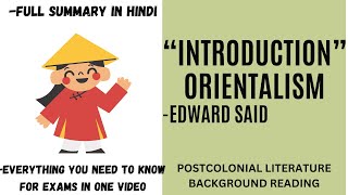 Edward Said ‘Introduction’ in OrientalismPostcolonial LiteratureBackground readings [upl. by Htederem]