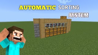 Minecraft Easy Automatic Sorting System in Bedrock 120 MCPEXboxPS4 [upl. by Nelrac]