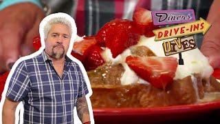 Guy Fieri Eats Creme Brulee French Toast in San Diego  Diners DriveIns and Dives  Food Network [upl. by Gnuhn]