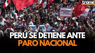 LIMA y CALLAO se detiene ante PARO NACIONAL de TRANSPORTISTAS y COMERCIANTES  Trome [upl. by Dinsmore]