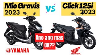 Yamaha MIO Gravis 2023 vs Honda Click 125i 2023  Side by Side Comparison  Quick SpecsPrice  2023 [upl. by Lamaj]