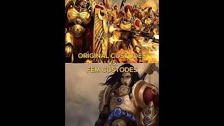 Male Custodes vs Fem Custodesedit warhammer40k battle vs shortvideo shorts short memes song [upl. by Adnilim]