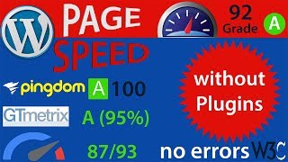 SPEED UP WORDPRESS  Without Plugins  WP SPEED OPTIMIZATION Organic [upl. by Sasnett]