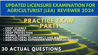 PART1AGRICULTURE LICENSURE EXAMINATION PREVIOUS QUESTIONS AND ANSWERS 2024 [upl. by Nauqat]