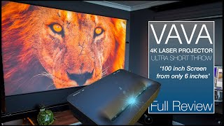 NEW VAVA 4K Laser Ultra Short Throw Projector in Stunning Matt Black  Full Review [upl. by Ynneb]