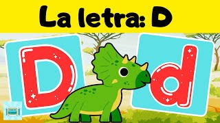 La letra quotDquot 🦕 Aprender a escribir la letra quotDquot 😊 Palabras con la Letra quotDquot 🎲 PARA NIÑOS 🤩 [upl. by Misa]