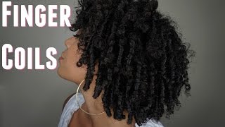 How To Finger Coils  Natural Hair  Feat Tropic Isle Living [upl. by Atwater]