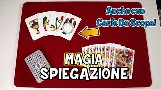 TRUCCO DI MAGIA CON SPIEGAZIONE  IL GIOCO DELLE 10 CARTE  Anche con carte da scopa napoletane ecc [upl. by Atteras]