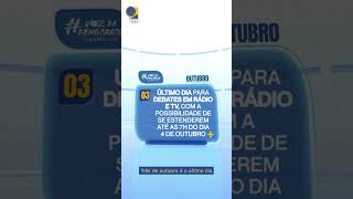 Calendário Eleitoral 03 de outubro de 2024  Prazo para debates [upl. by Ahseele]