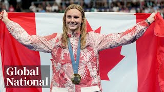 Global National Aug 3 2024  Canada’s Summer McIntosh makes history in Paris [upl. by Gosnell]