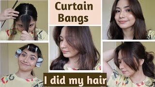 How to cut twisted fringe step by step tutorial learn how to cut Gorgeous bang in few minutes bang [upl. by Leasi]