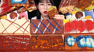 찐 두바이 픽스 초콜릿 전메뉴 먹방🍫 FIX DUBAI CHOCOLATE MUKBANG ASMR 피스타치오 솔티드캐러멜프레첼 퍼지브라우니 캐러멜땅콩버터 로투스치즈케이크 바클라바 [upl. by Alletneuq122]