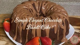 Simple Elegant Chocolate Bundt Cakemade with boxed brownie and cake mix [upl. by Lavona]