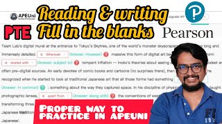 Proper way to practise reading writing fill in the blanks in apeuni In Nepali pte [upl. by Corissa657]