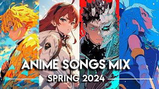 Best Anime Openings and Endings Music Mix │Full Songs  Spring 2024 [upl. by Wilkens887]