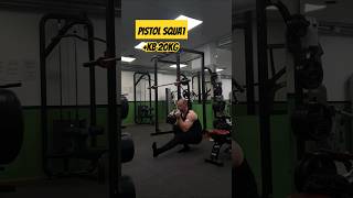 Pistol Squat W KB 20kg kettlebell pistolsquat motivation bodyweightworkout fitness mobility [upl. by Aromat]