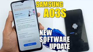 Samsung Galaxy A03s New Software Update 2021  How To Update [upl. by Holtorf]