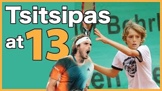 Stefanos Tsitsipas at 13 years old 丨Junior Matches Highlights [upl. by Kilah]