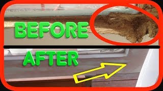 Restoring Window  Wood Rot  Turbo Builders Bog  Wood Filler  How to DIY [upl. by Eiznik]