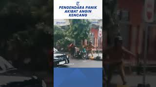 Viral Angin Kencang di Madiun Bikin Lalu Lintas Tersendat Motor pun Ambruk [upl. by Lennard]