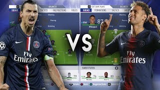 Zlatan Ibrahimovics PSG VS Neymars PSG  FIFA 19 Experiment [upl. by Ardrey]