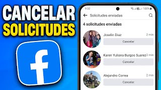 Cómo Cancelar las Solicitudes Enviadas en Facebok 2024 [upl. by Jedidiah705]