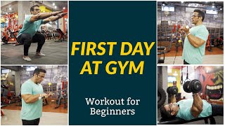 First Day at Gym  Workout for Beginners  Yatinder Singh [upl. by Brok]