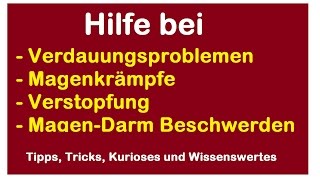 Verdauungsprobleme Verstopfung Magenkrämpfe MagenDarm Probleme Beschwerden lindern ohne Medikamente [upl. by Bushweller]