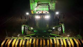 Stripping Cotton at night in West Texas Cotton Harvest 2023 [upl. by Cand827]