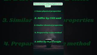 Characteristics of Homologous series in organic chemistry shorts jee neet Homologous series [upl. by Elly]